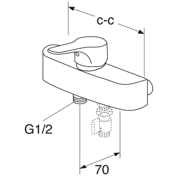 смеситель для душа gustavsberg nautic gb41214004