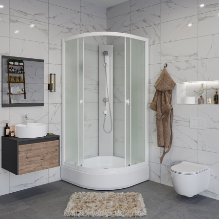 душевая кабина niagara promo 100x100 p100/26/mt/bk без гидромассажа