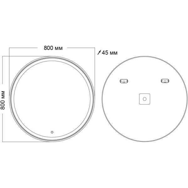 зеркало grossman sento d800 98080 с подсветкой с сенсорным выключателем