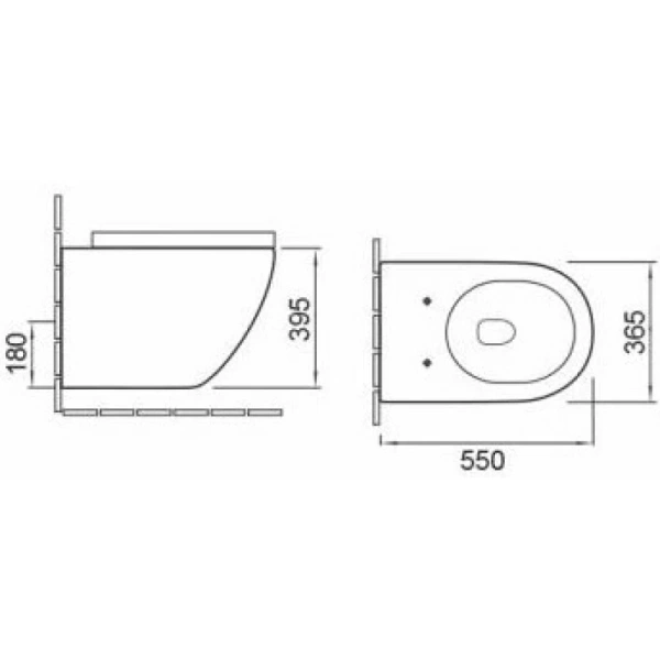 унитаз подвесной santiline sl-5002sm-bd безободковый, с функцией биде, с сиденьем микролифт, белый