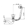 слив-перелив для ванны timo 8003 полуавтомат gold
