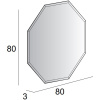 Зеркало 80x80 Cezares 45079