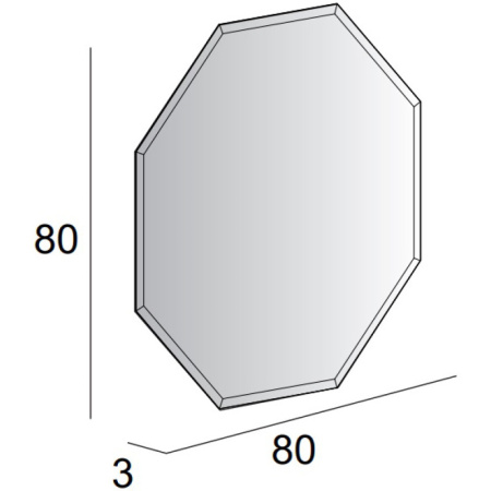 Зеркало 80x80 Cezares 45079