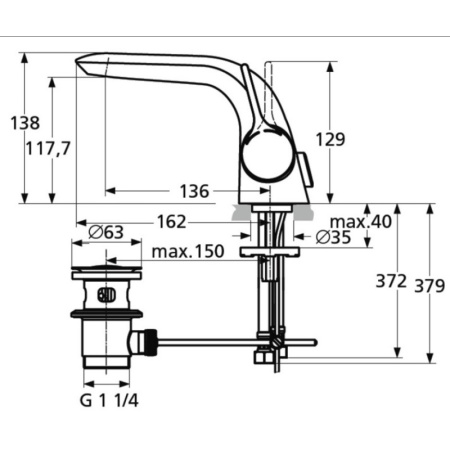 смеситель для раковины ideal standard melange a4260aa