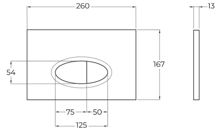 кнопка для инсталляции belbagno bb054nero черная матовая