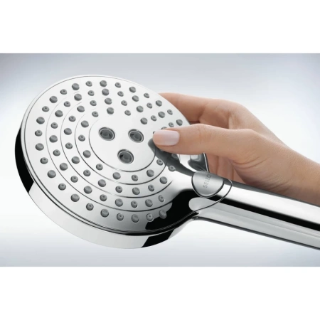 душевой гарнитур hansgrohe raindance select s 120 3j powderrain/unica's puro 650 27654000