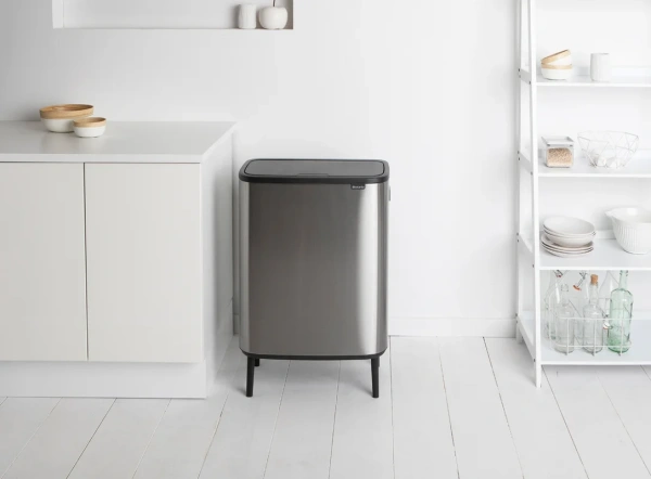 Мусорное ведро Brabantia Bo Touch Bin Hi 130649 30+30 л, стальное матовое