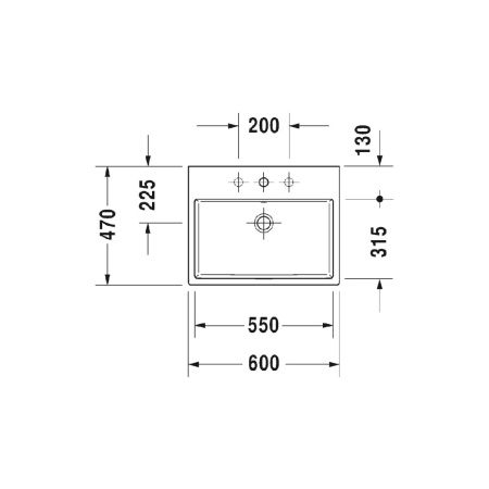 раковина подвесная duravit vero air 60 см 2350600071