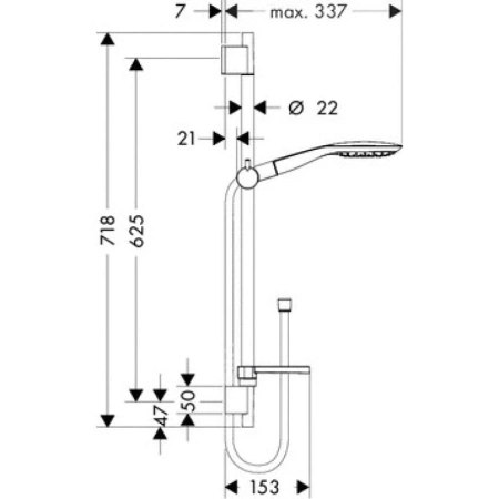 hansgrohe raindance select е 27856000 душевой гарнитур