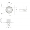 душевой трап berges zentrum norma 150x150 090363 с решеткой хром матовый