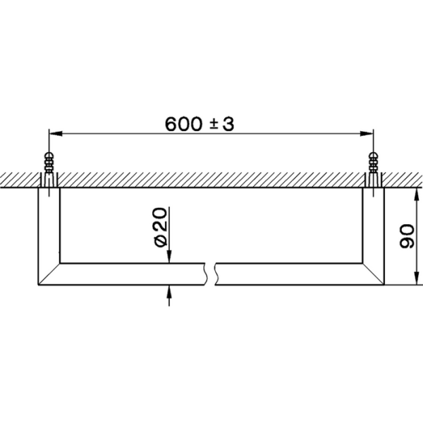 Полотенцедержатель 60 см Cisal System SY09010221