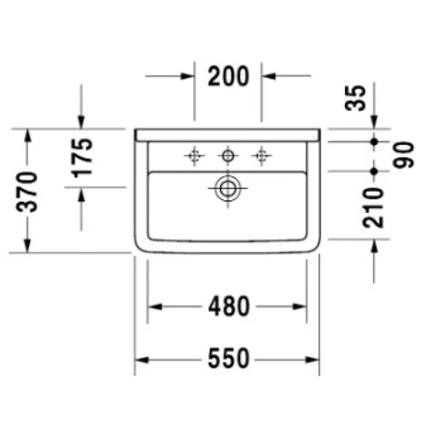 раковина подвесная duravit starck 3 0301550000