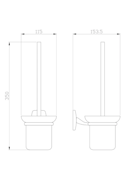 Ёршик для унитаза Wonzon & Woghand Porto WW-1901 настенный, хром