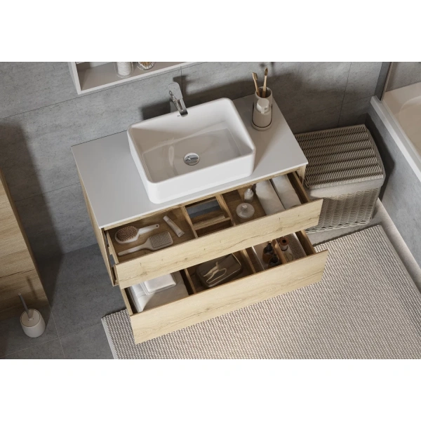 раковина-чаша roca mila 32700b000 50x35 см, накладная, белый