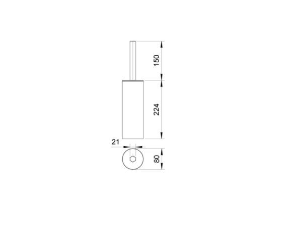 Ершик для унитаза Fantini Venezia 94 P5 7821 напольный, Matt Gun Metal PVD