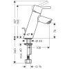 смеситель для раковины 80 с донным клапаном hansgrohe talis 32040000