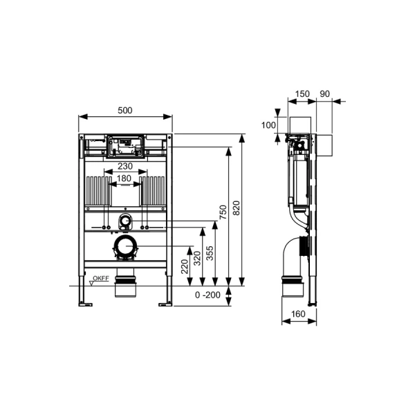 инсталяции в туалет tece teceprofil 9300380