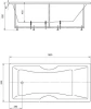 акриловая ванна aquatek феникс 180x85 fen180-0000069 без гидромассажа с фронтальной панелью с каркасом (разборный) со слив-переливом (слева)