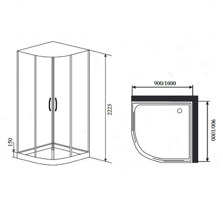 душевая кабина timo premium ilma ilma909 90х90