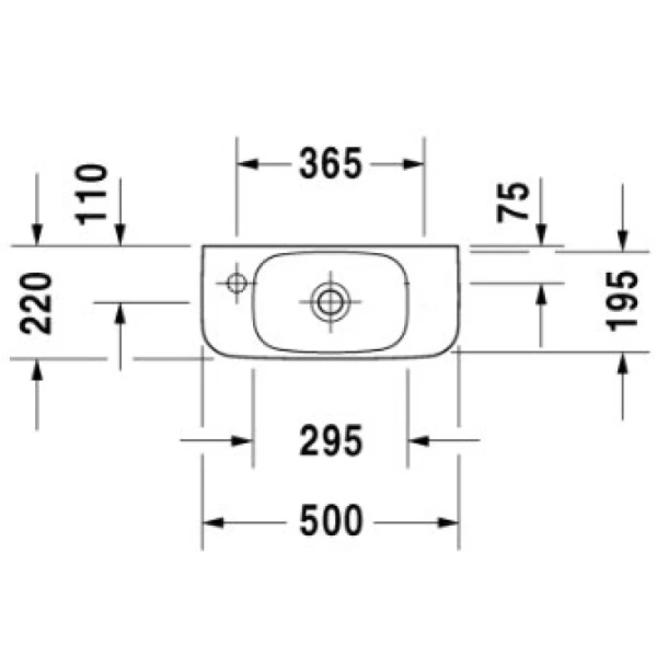 раковина подвесная duravit durastyle 0713500009