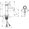 смеситель для раковины без донного клапана hansgrohe tecturis s 73311000