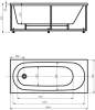 акриловая ванна aquatek оберон 160х70 obr160-0000026 без гидромассажа с фронтальной панелью с каркасом (разборный) со слив-переливом (слева)