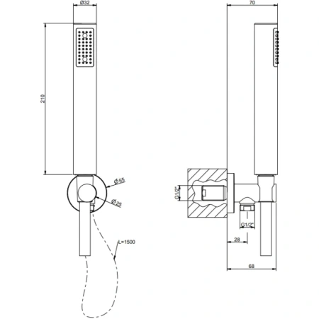 душевой гарнитур gessi emporio 38726#149 цвет finox