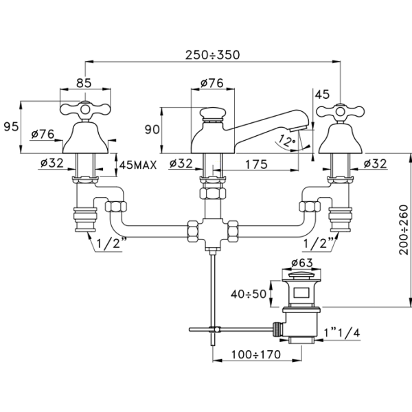 смеситель для раковины stella roma rm 00019 cr00