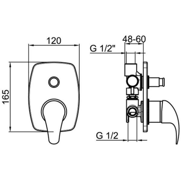 смеситель для душа webert sax sx860101015 цвет хром