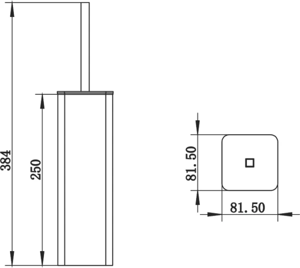 Ёршик для унитаза Whitecross Cubo CU2474NIB напольный, брашированный никель