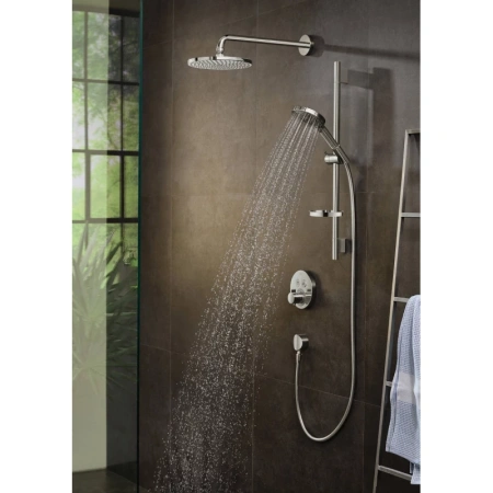 душевой гарнитур hansgrohe raindance select s 120 3j powderrain/unica's puro 650 27654000