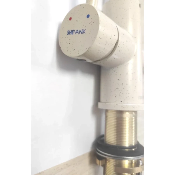 смеситель для кухни shevanik s868x с подключением к фильтру, песочный