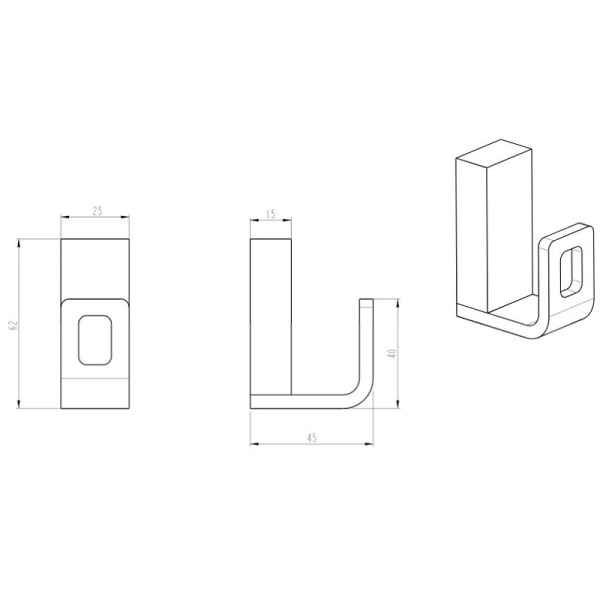 Крючок Boheme Q 10946-BR Бронза