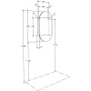 зеркальный шкаф aquaton оливия 50 r 1a254502ol010 белый глянцевый