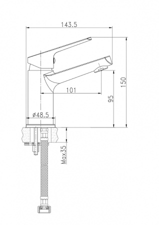 смеситель для раковины cersanit flavis 63034 хром