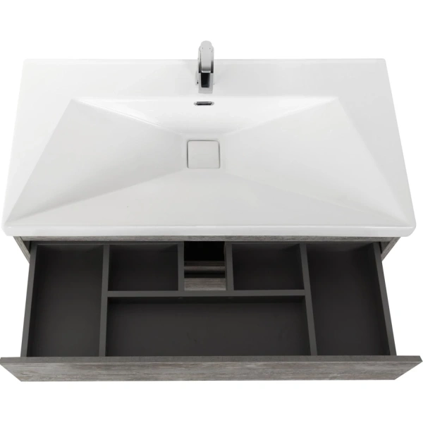 тумба 100 см cezares molveno molveno-100-2c-so-lg цвет legno grigio