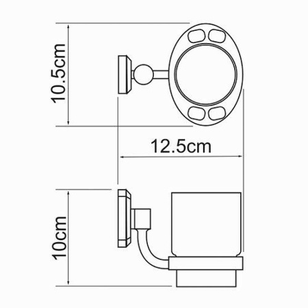 стакан для зубных щеток wasserkraft oder k-3028 цвет хром