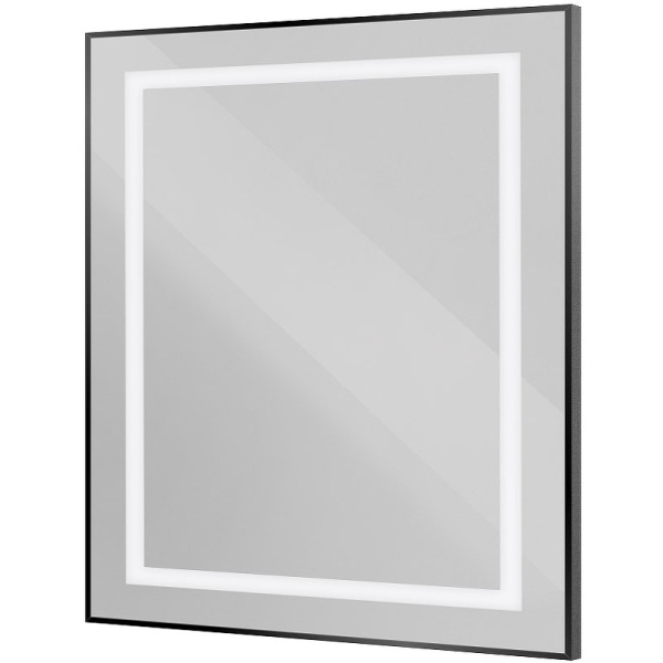 зеркало belbagno kraft 80 spc-kraft-800-800-sens-nero с подсветкой черное с сенсорным выключателем