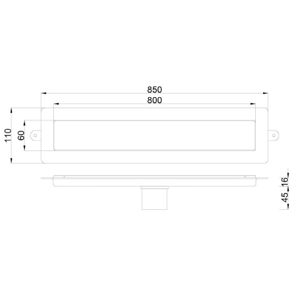 душевой лоток boheme premium linear 982-80-cr 80 см, с решеткой, цвет хром