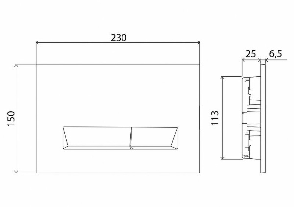 кнопка для инсталляции belbagno marmi bb011-mr-chrome.m цвет хром матовый