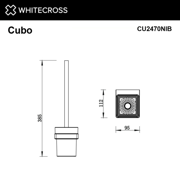 Ершик для унитаза Whitecross Cubo CU2470NIB настенный, брашированный никель