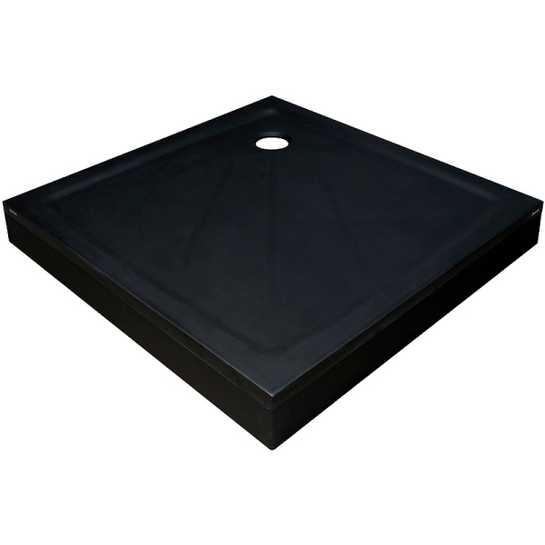 душевой поддон из искусственного камня ravak perseus pro 100x100 xa03aa01010bm черный матовый