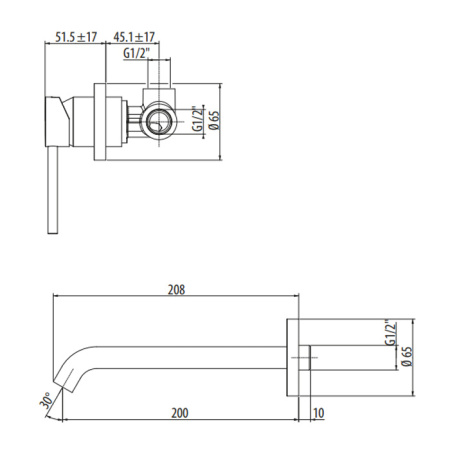 смеситель для раковины gattoni circle two 9137/91no