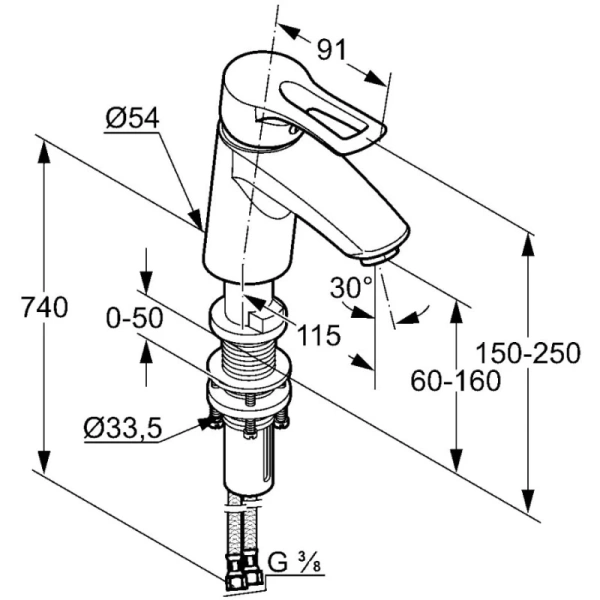 смеситель для раковины kludi mx 331840562