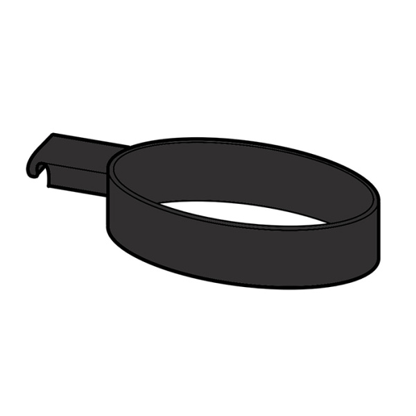 Держатель фена Burgbad Vry ACJW001, подвесной, цвет: черный матовый