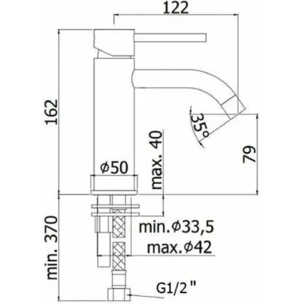 смеситель для раковины paffoni light lig071st цвет сталь