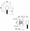 смеситель для душа cezares olimp dim2-l olimp-dim2-03/24-l золото 24 карат