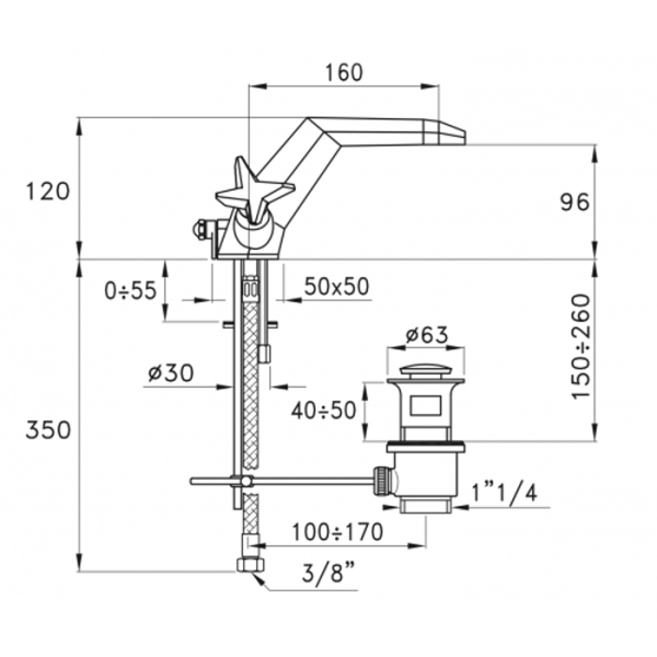 смеситель для раковины stella stella st 00008 cr00