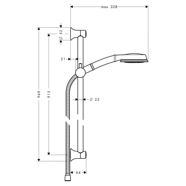 hansgrohe croma 100 27768000 душевой гарнитур