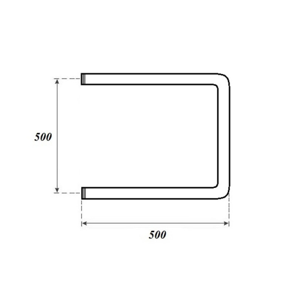 полотенцесушитель point п-образный pn35555 водяной, 1", 50x50 см, хром